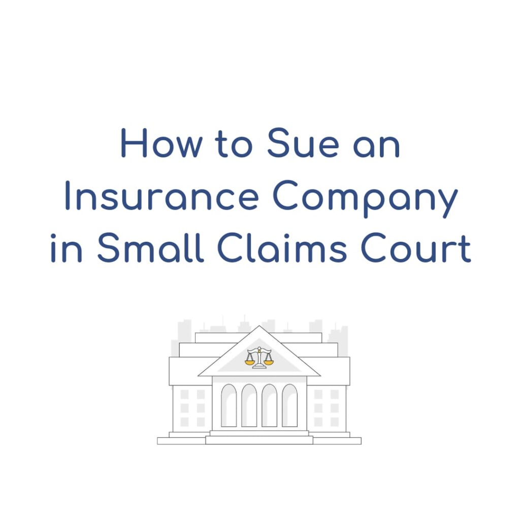 how to sue an insurance company