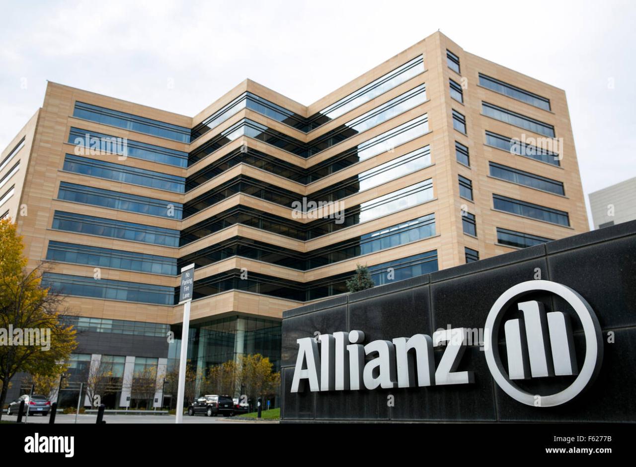 allianz insurance life logo headquarters alamy outside sign