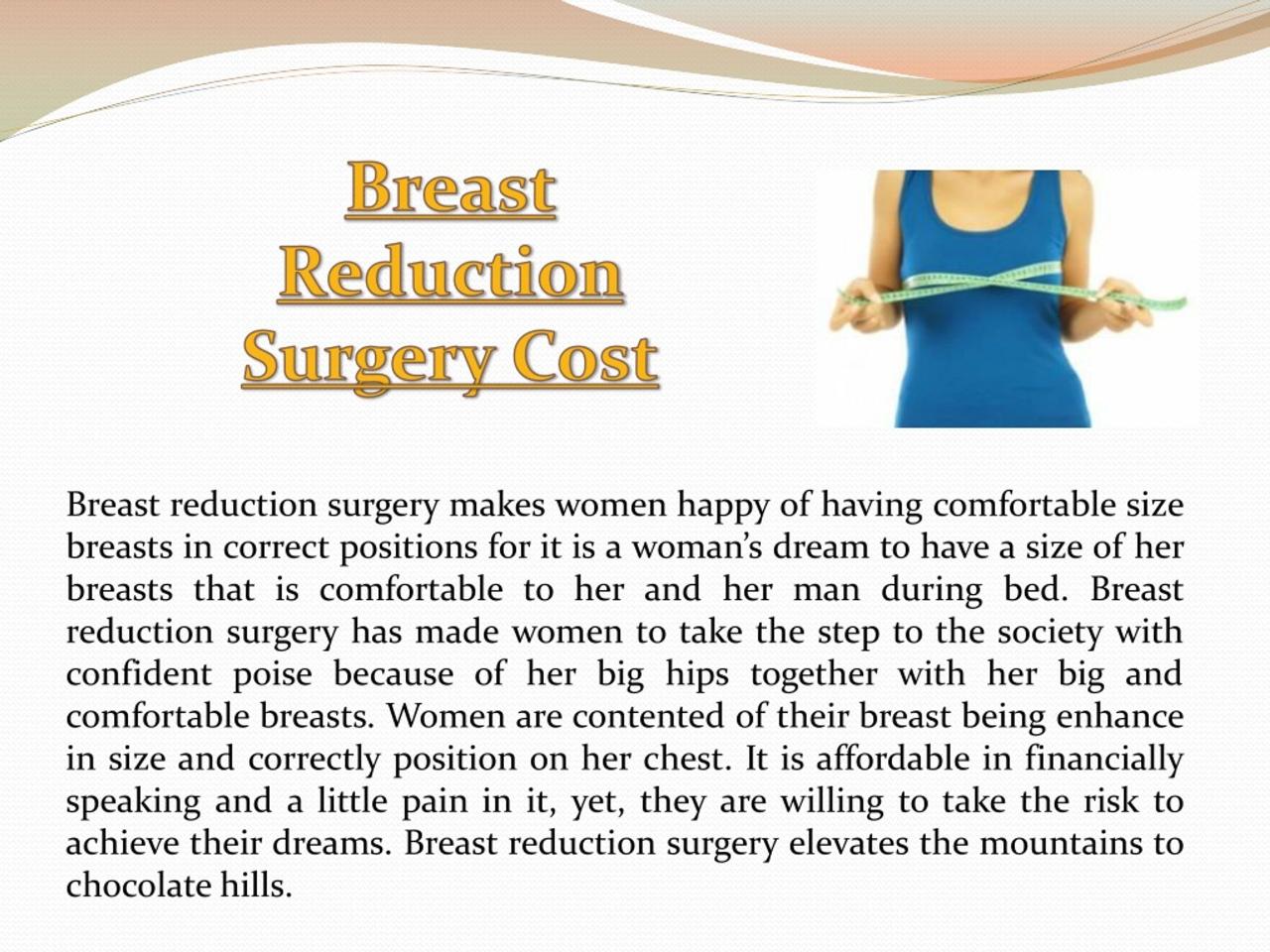 breast reduction surgery cost with insurance