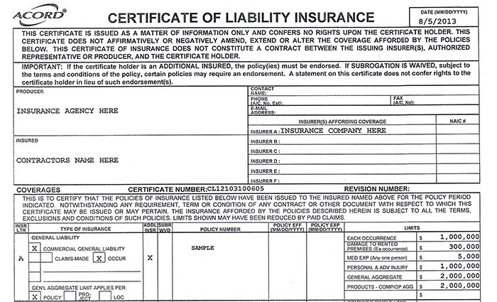workers compensation insurance certificate