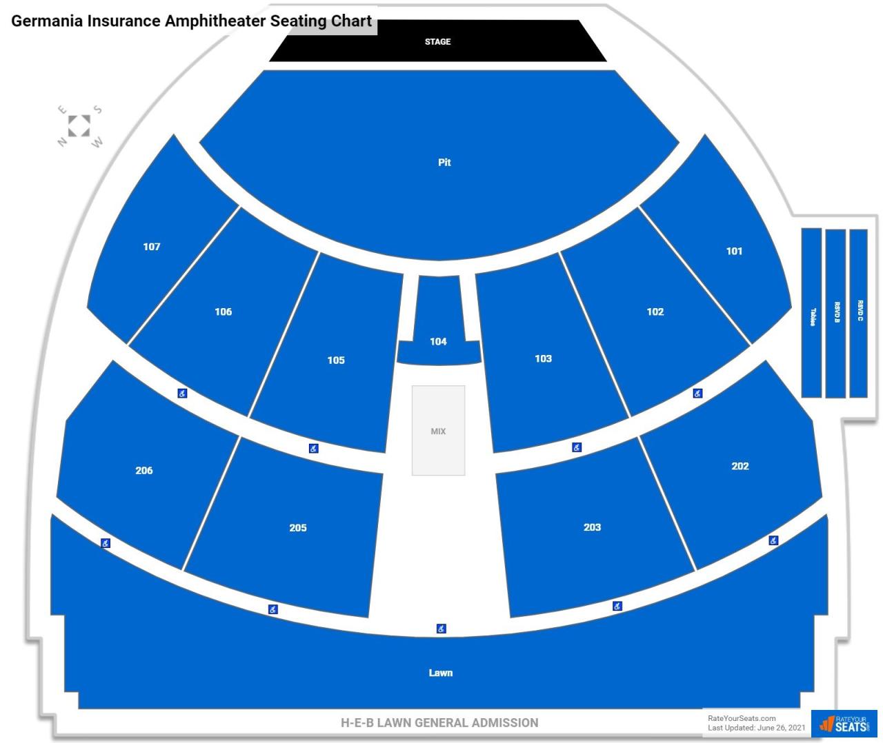 germania insurance amphitheater seating chart
