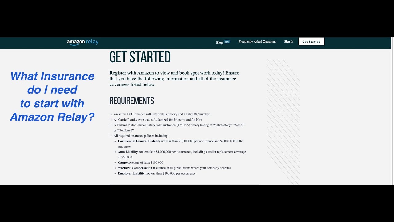 amazon relay insurance requirements terbaru