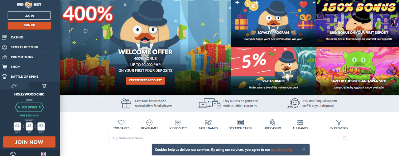casino games online app